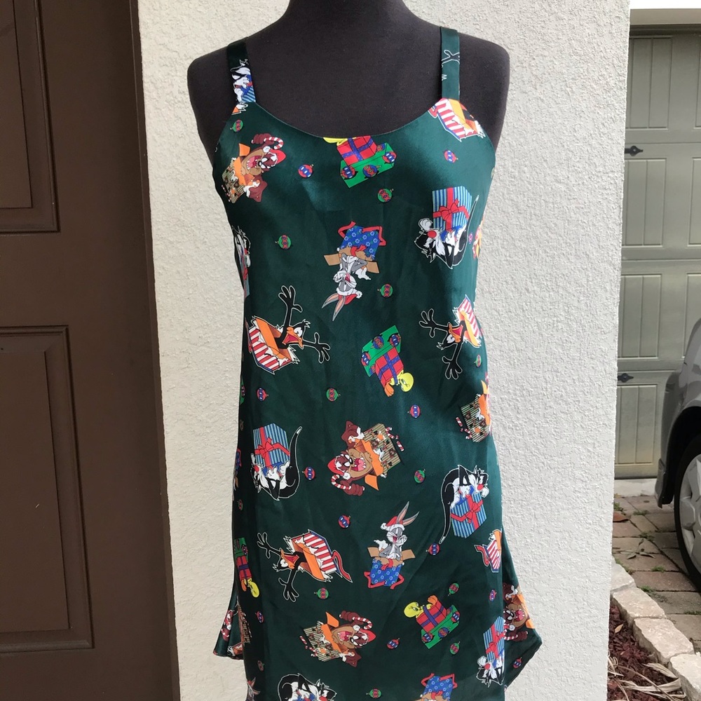 CHRISTMAS LOONEY TUNES Slip Nightgown Ladies M